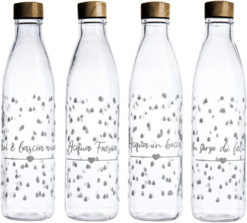 Bottiglia vetro acqua - 1, con