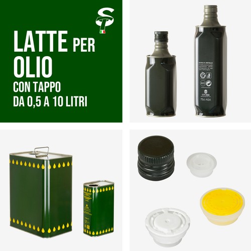 Latta per olio - , verde