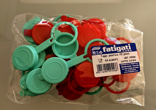 100 tappi plastica colorati - 100, in