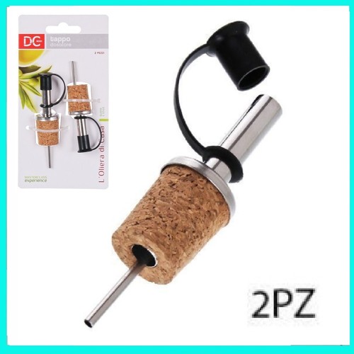 2pz tappo sughero acciaio - in,