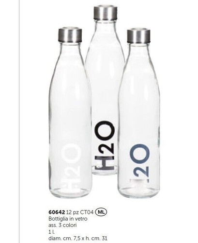 Trend bottiglia h2o vetro - ad,