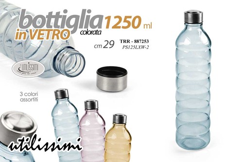 Bottiglia vetro colorata - vetro,